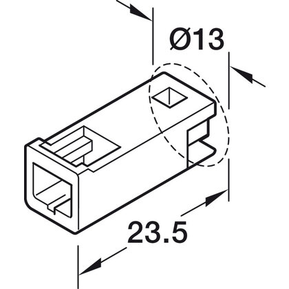 Predlžovací kábel, Pro Häfele Loox5, 24 V, 2-pól,5 A, 18 AWG, 1000 mm