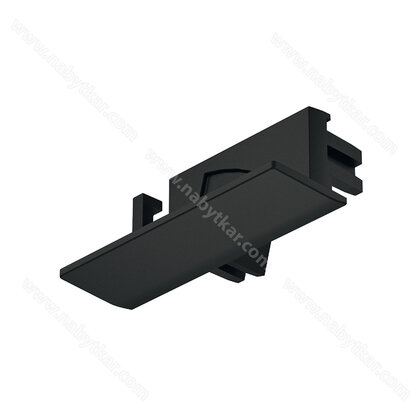 Koncová krytka, Pro Häfele Loox5 Profile 1107,s kabelovou prechodkou, čierny