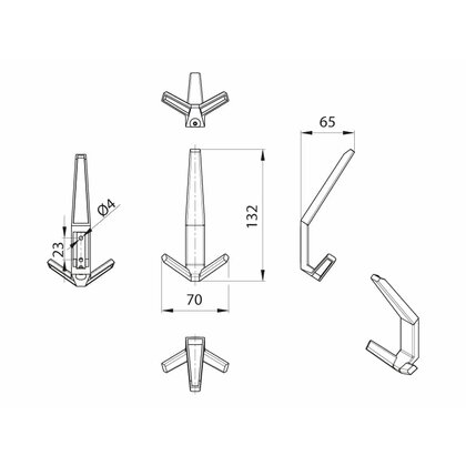 Náb.vešiak F057 inox
