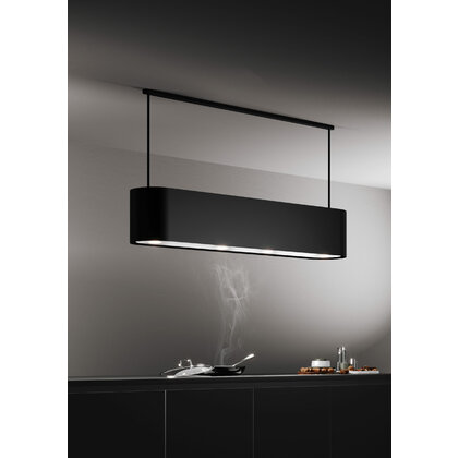 Odsávač pár SAGITTA ISLAND 180 čierny, montáž na stenu