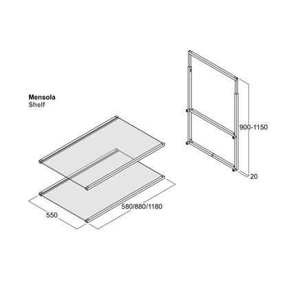 OFIUCO SHELF 60 čierny