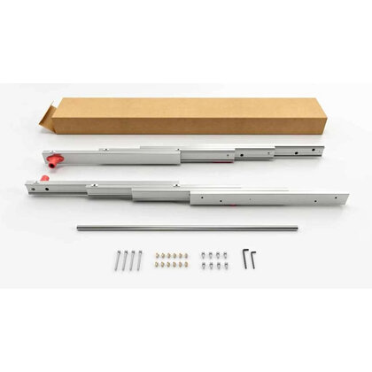 Zásuvkový výsuvný stolový mechanizmus s krytkami LUNCH pre šírku skrinky 1200 mm