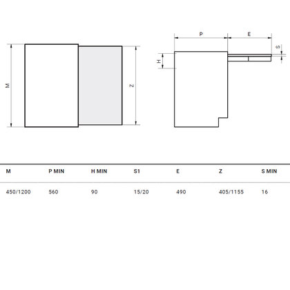 Zásuvkový výsuvný mechanizmus s krytkami SHOT FOLDING pre prac. dosku410/1200 mm