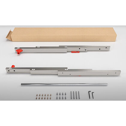 Zásuvkový výsuvný stolový mechanizmus s krytkami COCKTAIL pre šírku skrinky 600 mm