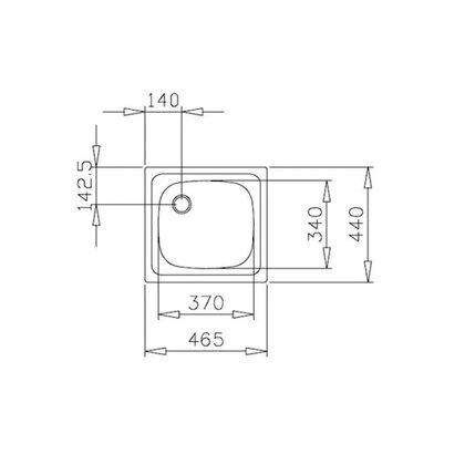 Drez STARBIGHT 45 E-XN 1BX  465X440 (vanička 370 x 340) /Teka 