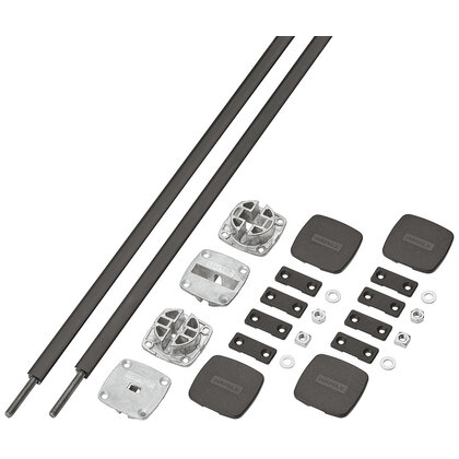 Häfele 407.90.202  Vyrovn. kov. Planofit, pre dvere do 2400 mm, čierne(407.90.209:2+407.90.270:2bal)