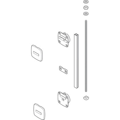 Häfele 407.90.203  Vyrovn. kov. Planofit, pre dvere do 2650 mm, čierne(407.90.209:2+407.90.271:2bal)