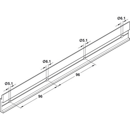 Záv. profil, Mont. systém pro panely Eilox,Pre ľahkú montáž stenových obkladov 783.53.001, dl:2000 m