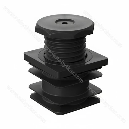 Regulátor plastový 45x45 h-2, čierny /Zobal