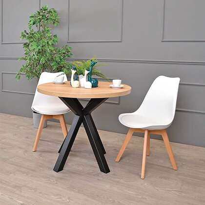 Stolová podnož  ,v:751 x750 pre priemer stola fi 770 do 1000 mm , čierny mat 