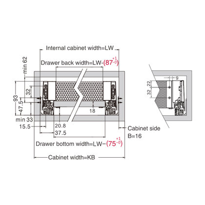 Creobox Plus 500, v-080,pod rúru, antracit pre 18 mm dno  /DTC