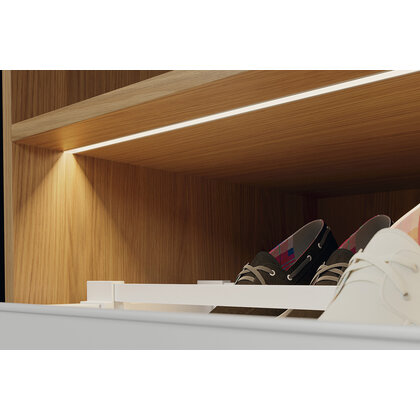 Häfele Loox5 profil 1103 pre LED osvetľ. lišty 8 mm,Hliník eloxovaný, 3000 aj s difúzorom biely opál