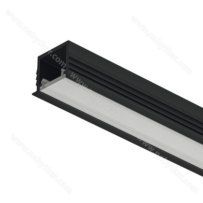 Häfele Loox5 profil 1103 pre LED osvetľ. lišty 8 mm, čierny elox., 3000 mm aj s difúzorom biely opál