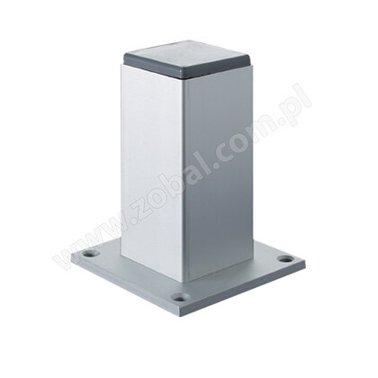 Nábytk.noha N 45X45 A 100 s reguláciou, hliník / Zobal Nábytk.noha N 45X45 A 100 s reguláciou, hliník / Zobal