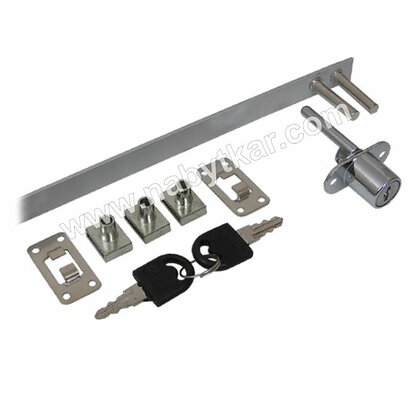 Zámok centrálny čelný, chróm