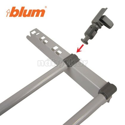 Plastový uchyt na dvojitý vysoký reling /Blum Plastový uchyt na dvojitý vysoký reling /Blum