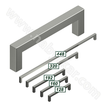 Madlo F5809 -plný profil 9x9mm, inox LUX /Dalle