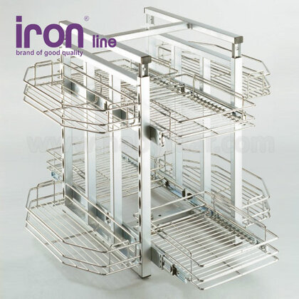 Otočný kôš REVOLVER "D",chróm /Iron line