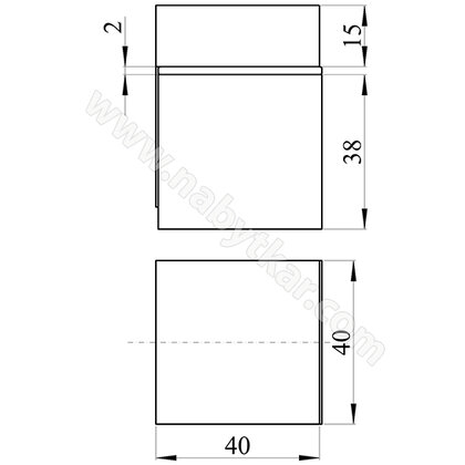 podperka M004, chróm,hrubka police do 20mm