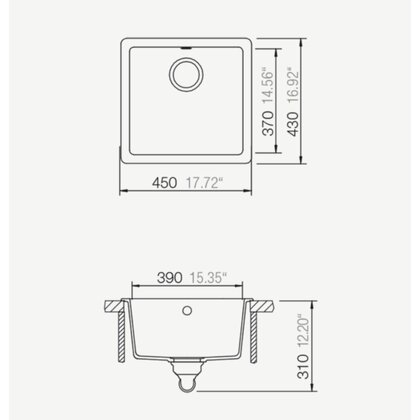 Granitové drezy Quadro N-100S Granitové drezy Quadro N-100S