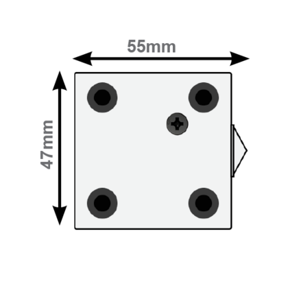 Mechanický vypinač do presuvných dverí 2A, čierny