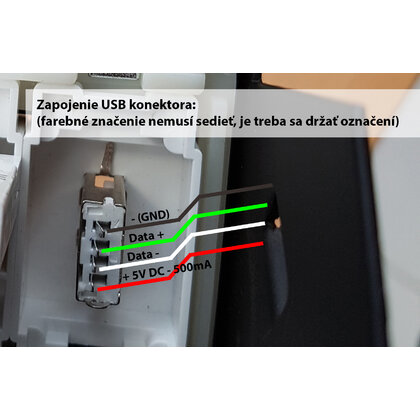 Stolová vyklápacia 2x 230V+ 2x USB s káblom 2m