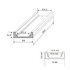 LED PROFIL - 06x16mm, Profil - 3m, bez krycej listy /CP LED PROFIL - 06x16mm, Profil - 3m, bez krycej listy /CP