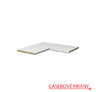 Polica spájaná do hornej rohovej skrinky lámacej 600x600, biela, H-laser