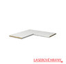 Polica spájaná do hornej rohovej skrinky lámacej 650x650, biela, H-laser