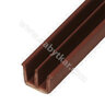 Vod. lišta na sklo V-10 vrchná 2,5m, hnedá