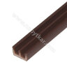 Vod. lišta na sklo h-5 spodná 2,5m, hnedá
