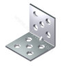 Uholník kovový trojradové dierovanie 40x40x40, zinok