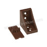 Uholník plastový 4-dierový nad sebou, tmavohnedý