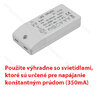 LED trafo MA vstup:100-240V, vystup:350mAV, 12W / Hecca