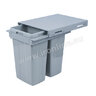 Kôš na odpadky KR436, 2x18l sivý, do evobox 500 mm /Irone