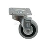 Nábytkové  koliesko fi60 pogumované s platničkou na ložisku, sivé